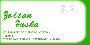 zoltan huska business card