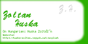 zoltan huska business card